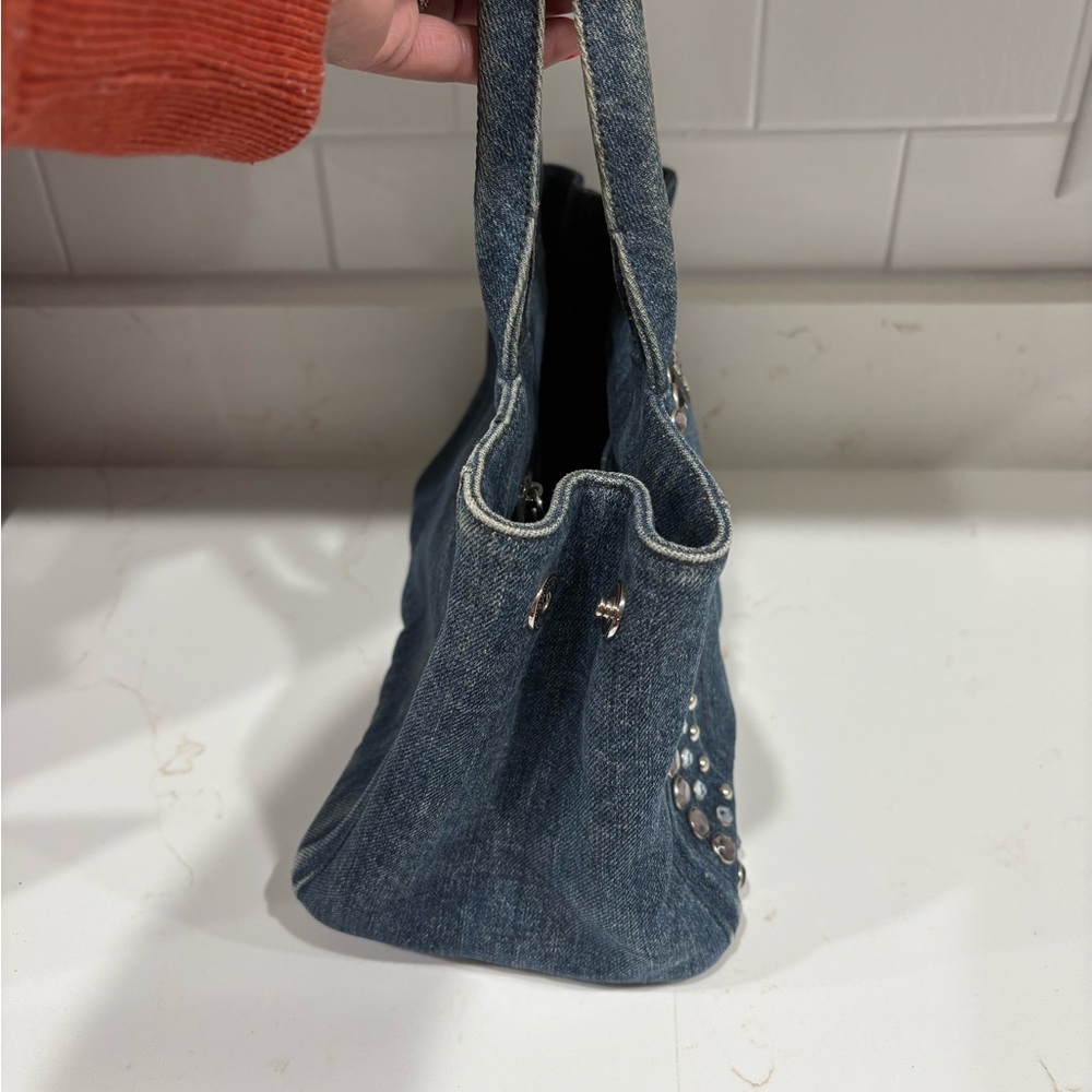 Prada denim and rhinestone tote! - Picture 2 of 6